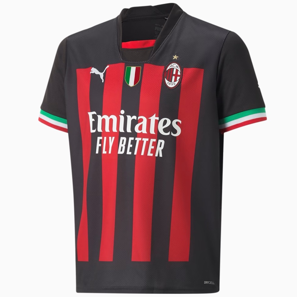 Puma Men's Black AC Milan Sergio Jersey Football Soccer Athletic Size L